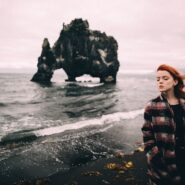 Aksena Freyn Iceland Photoshoot Black Sand Red Hair