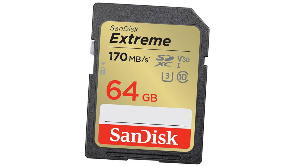 Карта памяти SanDisk Extreme SDXC 64GB, скорость 170MB/s, V30 UHS-I